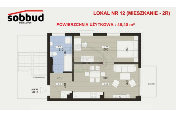 dolnośląskie, oleśnicki, Oleśnica, Nowe mieszkanie 2-pokojowe, 46,40 m2, 2 piętro