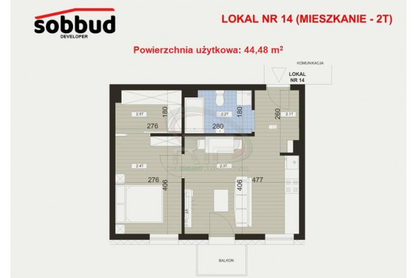 dolnośląskie, oleśnicki, Oleśnica, Nowe mieszkanie 2-pokojowe, 44,48 m2, 2 piętro